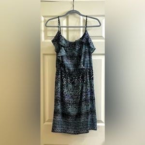 BCBGeneration Spaghetti Strap Leopard Print Dress - Large